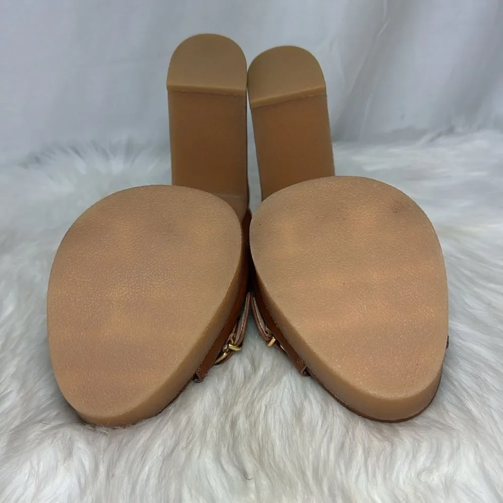 Veronica Beard Garrick NWOT Platform Dual Buckle Slide Sandals Sz‎ 10